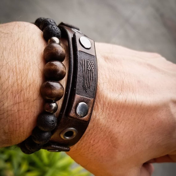 Vintage leather bracelet,Leather cuff bracelet, Men's Leather Bracelet, Women's Leather Bracelet