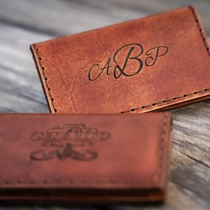 Personalized Leather Business Card Holder