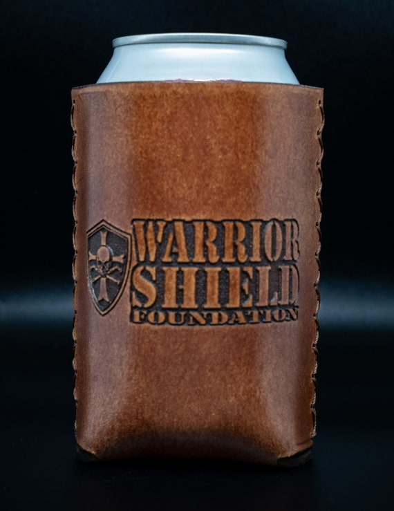 Warrior Shield Leather Koozie