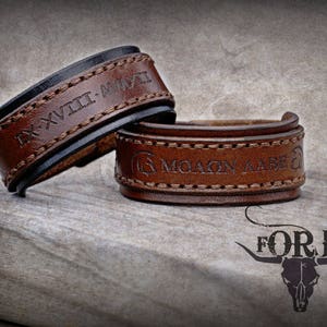 Genuine leather bracelet, Men&#39;s leather bracelet, Women&#39;s leather bracelet, Personalized leather bracelet