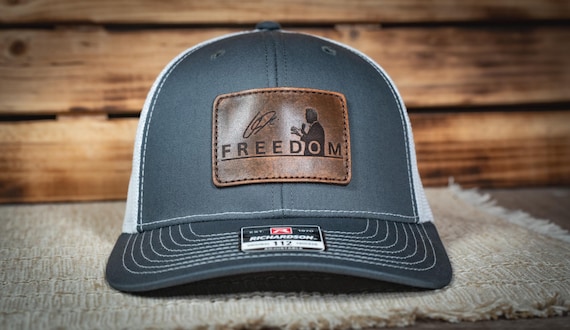 Richardson 112 Hat, Charlie Kirk Freedom Hat, Leather Patch Hat, Richardson Hat