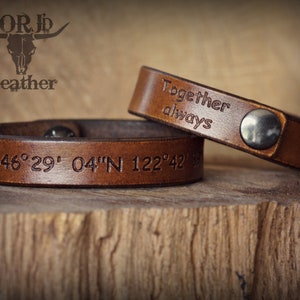 His and Her Leather Bracelet Set, Valentine&#39;s Day bracelet, Women&#39;s Bracelet, Men&#39;s Bracelet, Valentine&#39;s Day Gift.