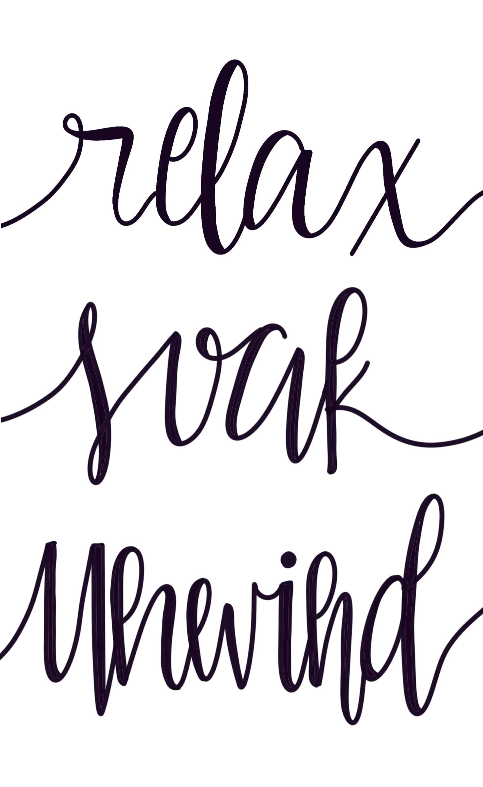 Relax, Soak, Unwind, Bathroom Printable, Restroom Decor - Etsy