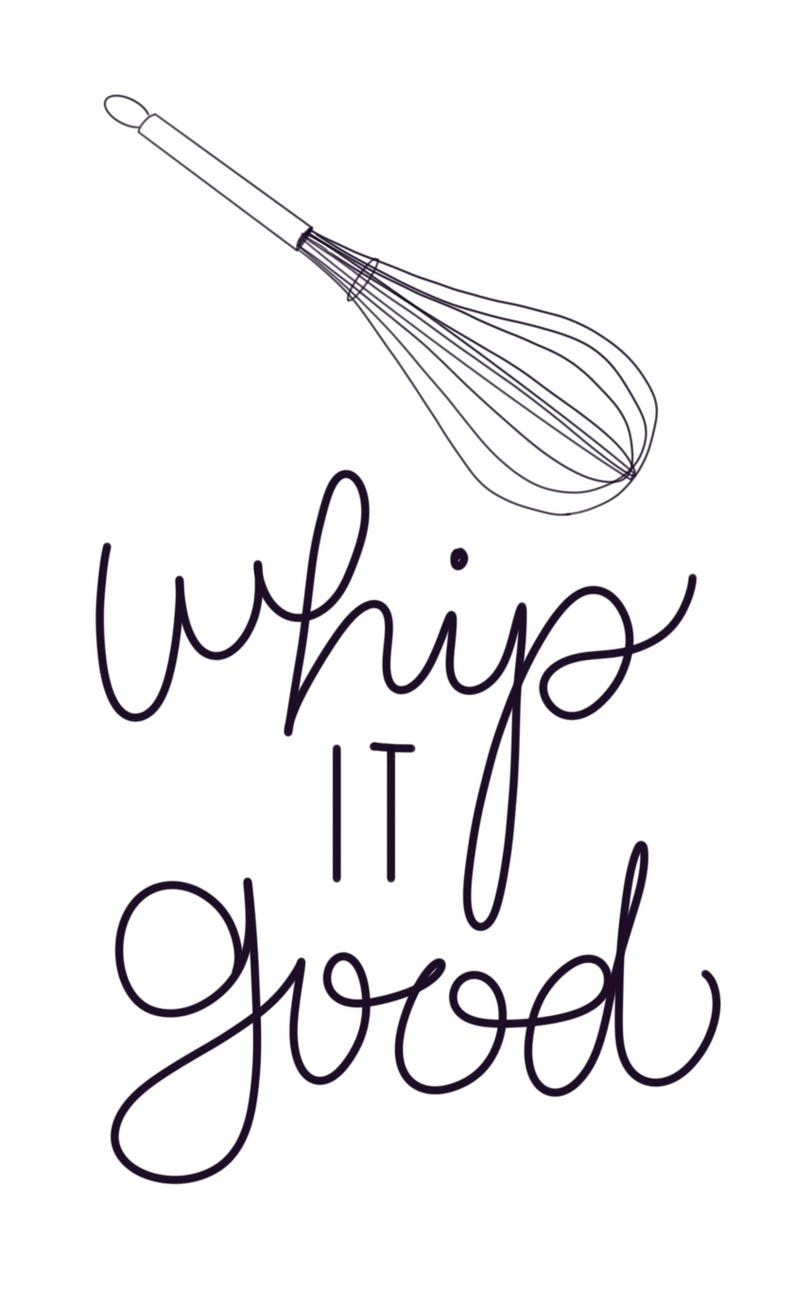 Whip It Good Printable, Whisk, Kitchen Decor, Home Decor Etsy