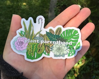 Plant Parenthood | Plant Lover Vinyl Sticker | 4.3x2.8"