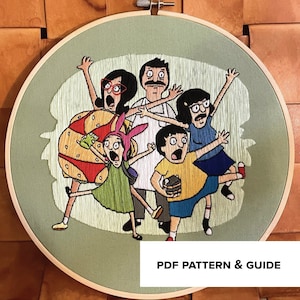 Bob's Burgers 8" Hoop - PDF Pattern and Stitching Guide