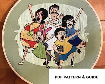 Bob's Burgers 8" Hoop - PDF Pattern and Stitching Guide