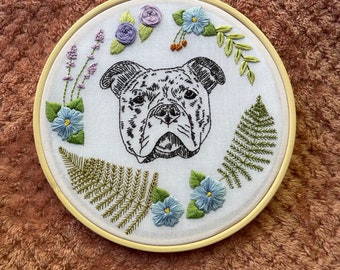 6” Pet Portrait Embroidery
