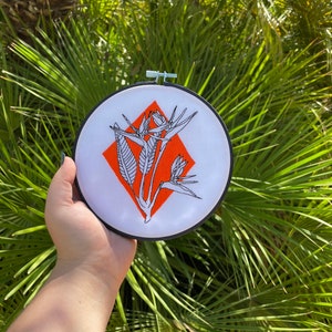 Bird of Paradise Geometric 6” Hoop
