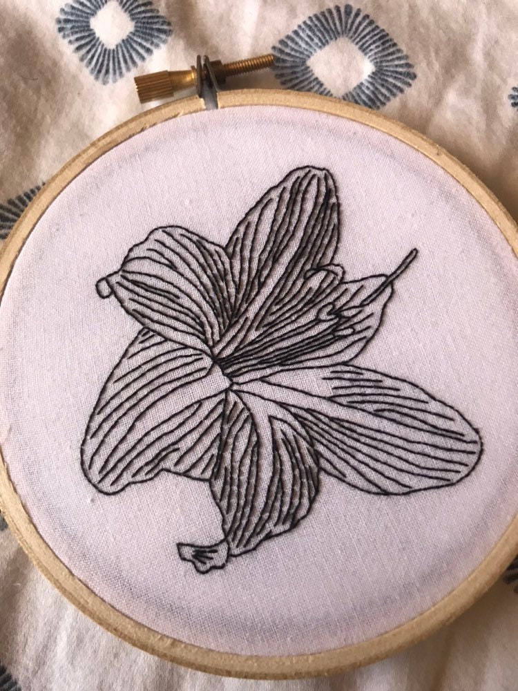 Blooming Lily Embroidery Art | 4" Wooden Embroidery Hoop Wall Art - Etsy