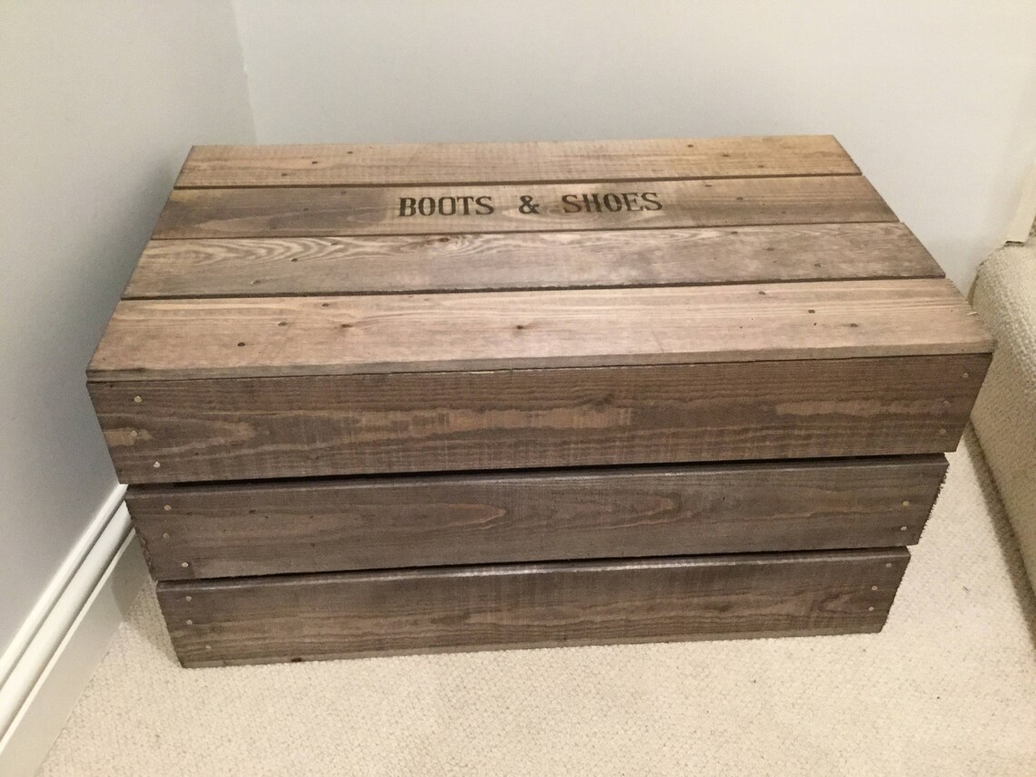 Large Boot & Shoes Lidded Box Vintage Style Reproduction Etsy UK