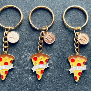 Pizza Keyring / Foodie Keyring / Pizza Slice Keychain / Personalised Pizza image 5