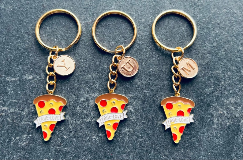Pizza Keyring / Foodie Keyring / Pizza Slice Keychain / Personalised Pizza image 5