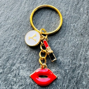 Lipstick Gift Keyring / Red Lips Gift For Her / Makeup Gift For Her / Stocking Filler