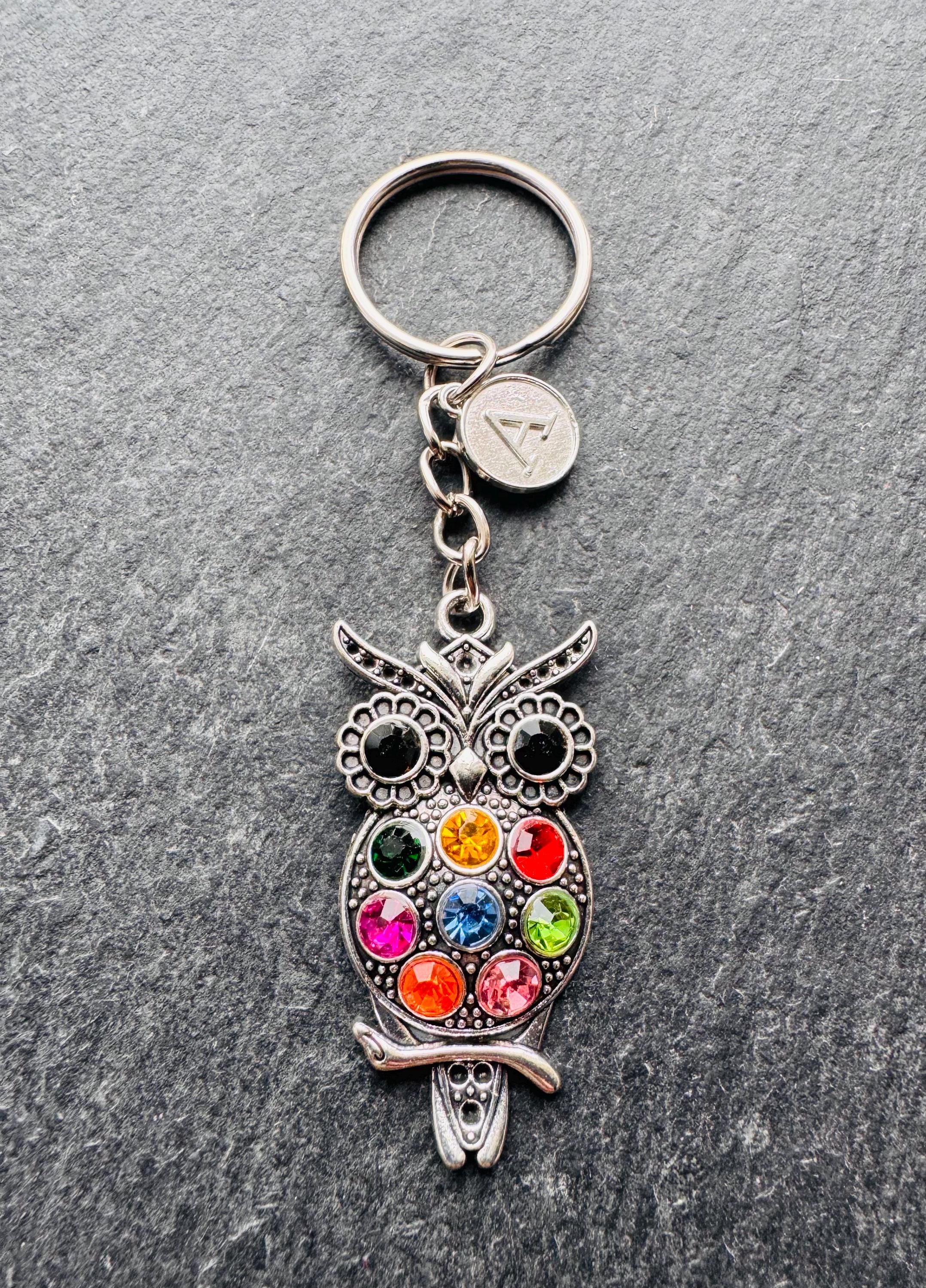 Owl Gift Keyring / Owl Present / Personalised Owl Gift / Bird Gift / Owl Necklace / Owl Gift For Her