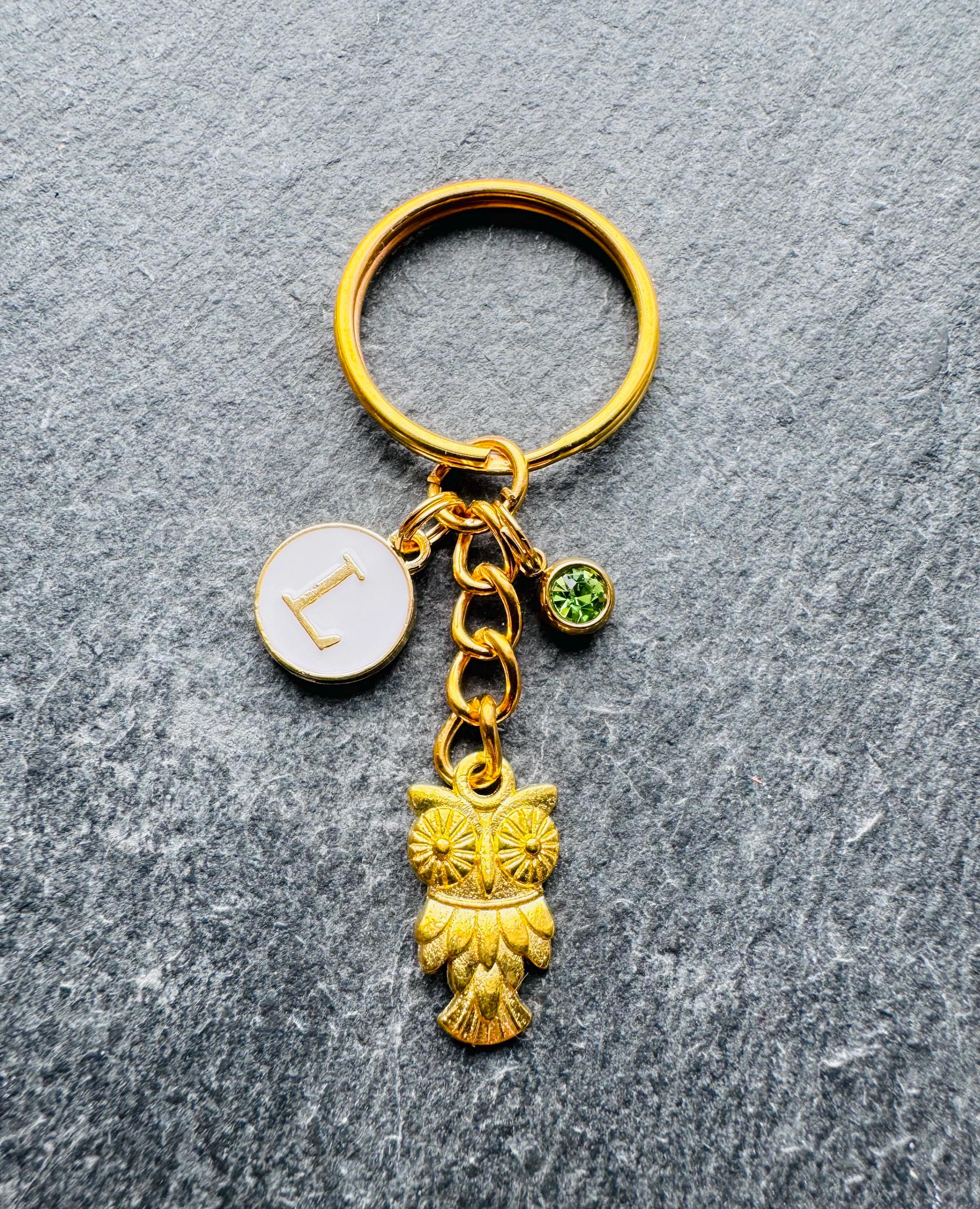 Owl Gift Keyring / Owl Stocking Filler / Personalised Owl