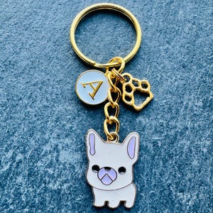 French Bulldog Gift  / Personalised Frenchie Present / Fremchie Gift for Her / French Bulldog Keyring