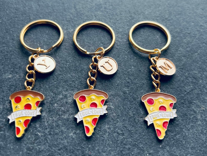 Pizza Keyring / Foodie Keyring / Pizza Slice Keychain / Personalised Pizza image 9