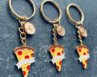 Pizza Keyring / Foodie Keyring  / Pizza Slice Keychain / Personalised Pizza