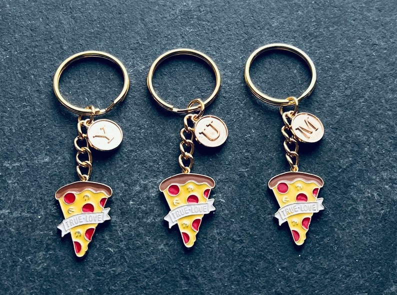 Pizza Keyring / Foodie Keyring / Pizza Slice Keychain / Personalised Pizza image 3