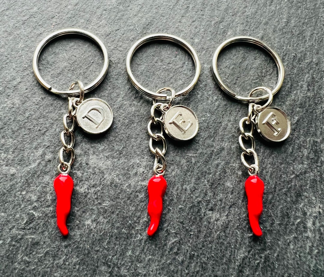 Chilli Keyring Red Chilli Keychain Green Chilli Jalapeño Keyring Spicy