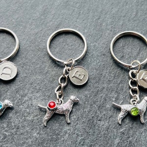 Dog Keyring / Dog Initialled Keychain / Personalised Keyring