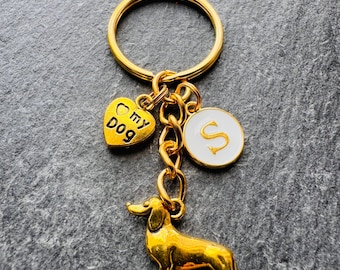 Sausage Dog Gift / Dachshund Gift Keyring / Sausage Dog Keychain / Personalised Dog Keyring