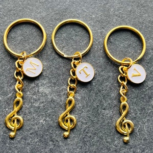 Music Keyring / Treble Clef Keychain / Musical Keyring