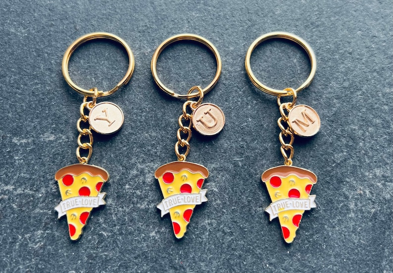 Pizza Keyring / Foodie Keyring / Pizza Slice Keychain / Personalised Pizza image 4