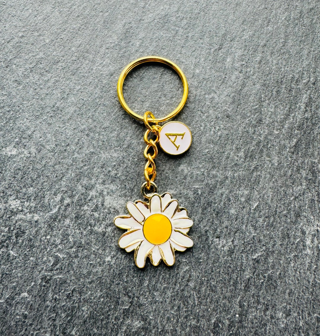 Daisy Gift Keyring / Personalised Daisy Keychain / Gift for Her ...
