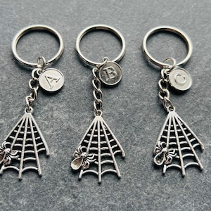 Halloween Spiderweb Keyring, Cute Halloween Keychain, Spooky Halloween Keyring, Trick or Treat