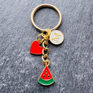 Watermelon Gift Keyring / Watermelon Keychain / Watermelon Fruit Gift / Watermelon Stocking Filler / Watermelon Present