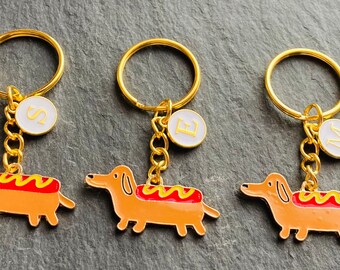 sausage dog keyring