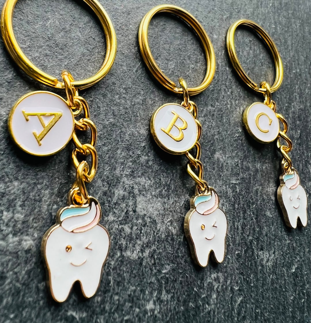 Tooth Toothpaste Keyring / Personalised Dentist Gift / Dental Keyring