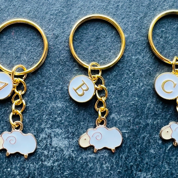 Sheep Keyring / Cute Lamb Keyring / Sheep Keychain / Sheep Charm / Baaa Keyring