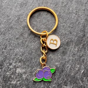 Blueberry Gift / Blueberry Keychain / Blueberry Keyring / Stocking Filler / Blueberries Present / Fruit Lover Gift