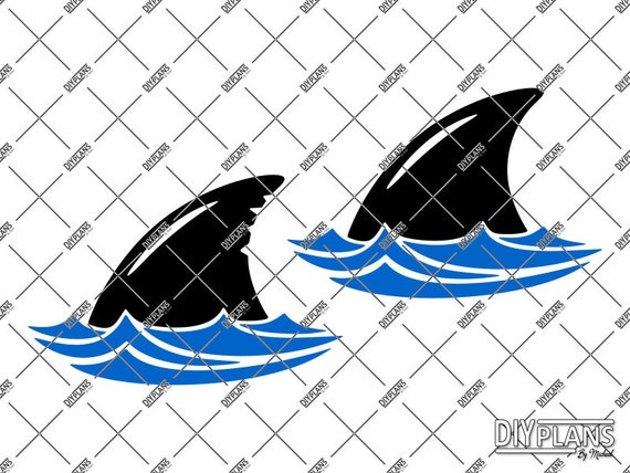 Download Shark Fin SVG File DXF File Cut File Vector Clipart | Etsy
