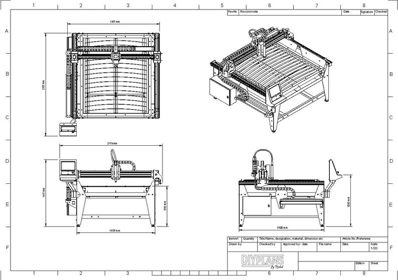1250mm X 4x4 Feet Cnc Plasma Table Diy Plans
