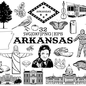 Arkansas Vektor-Clipart, handgezeichnete Vektorsilhouette, Arkansas Outline SVG, Arkansas Home SVG, Arkansas State, Arkansas Zustand, Png, Eps, Dxf, Cricut