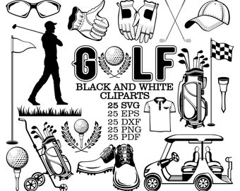 Golf svg bundle, Golf club svg, Golf ball svg, Cut files for Cricut, Golf car png, Golf clipart, Golf bag, Golf vector, Golf player Png, dxf