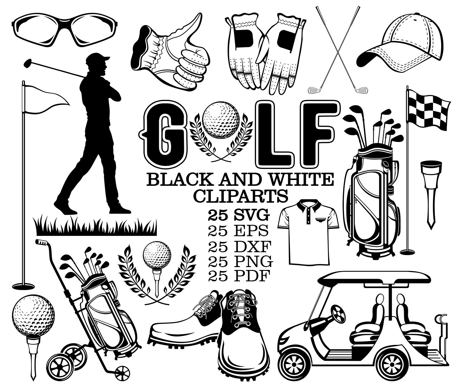 Golf Svg Bundle, Golf Club Svg, Golf Ball Svg, Cut Files for Cricut