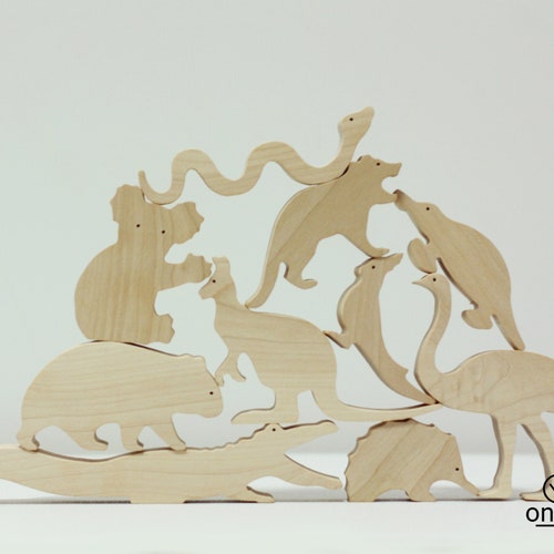 Australia Animals Toys Set. Wooden Toys for Toddlers. Etsy