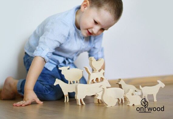 wooden farm toys for toddlers