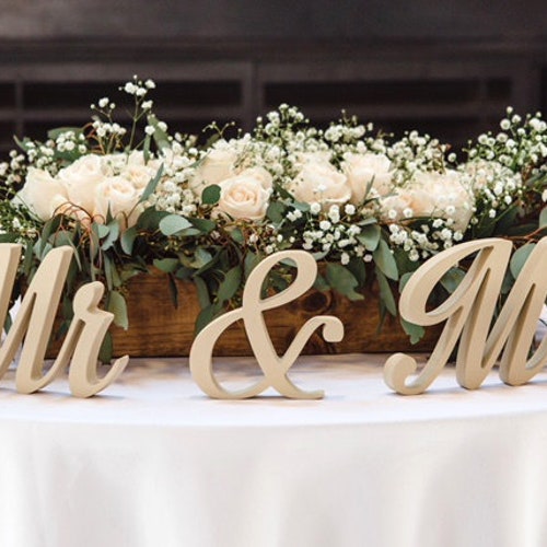 Wedding Top Table Sign Personalised Venue Rustic Table Decoration Free Standing 