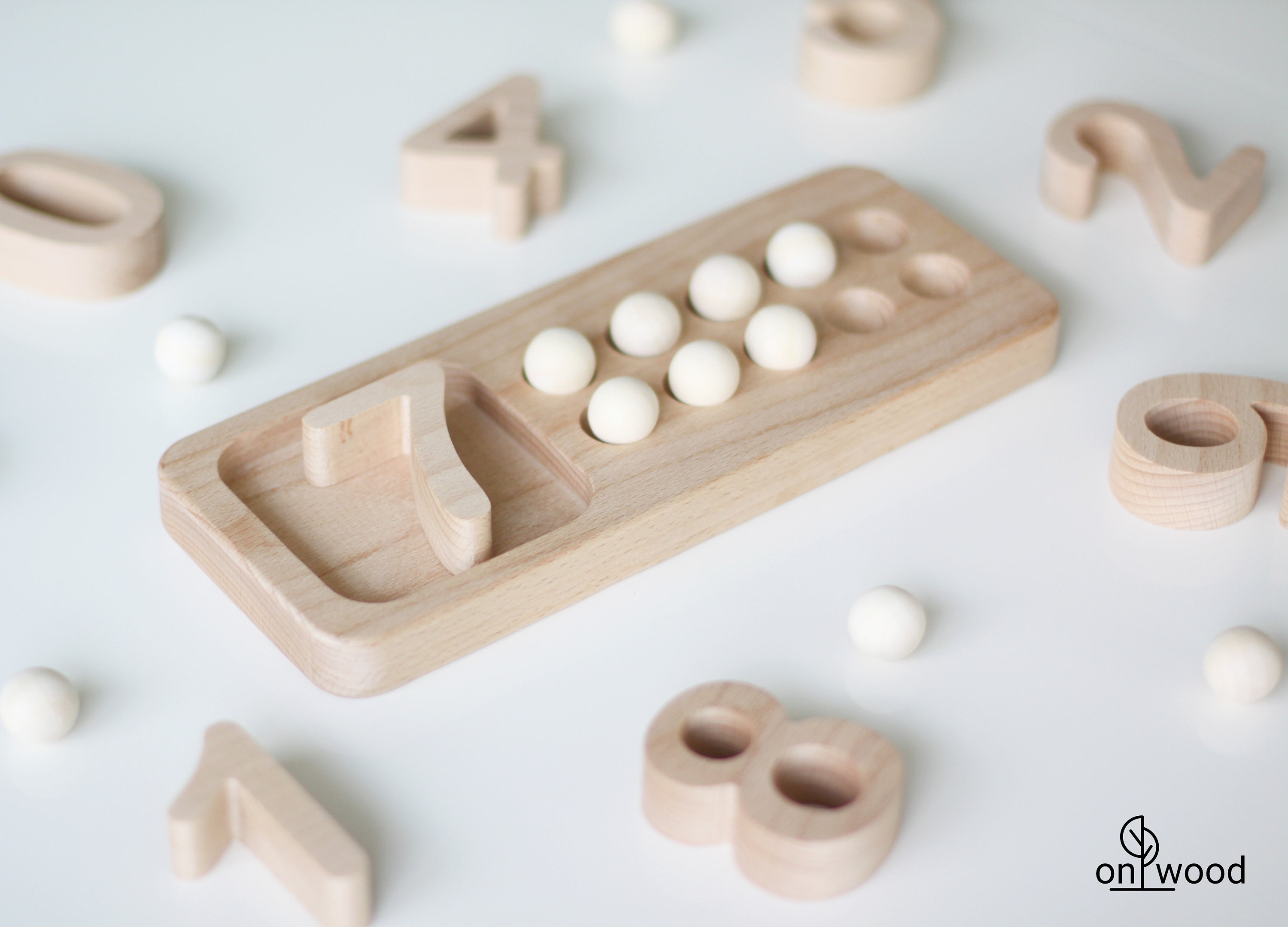 Wooden Number Trays (110) / Tracing Activity / Sorting Board / DIY