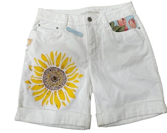 Upcycled Denim Shorts/Jean Shorts Size 4