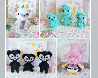 Haku le dragon, soul joe gardner mr mitaines, ours courageux et majin buu crochet poupée disney amigurumi MADE TO ORDER