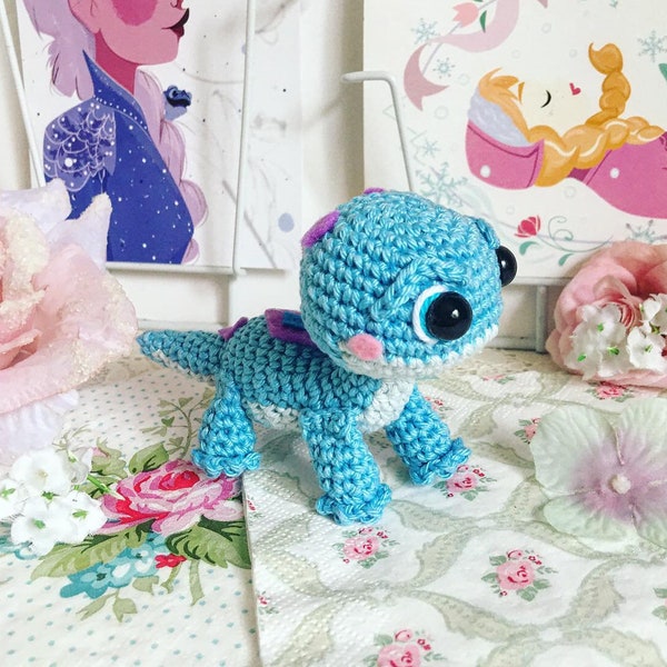 Bruni the frozen salamander amigurumi doll plush crochet disney  MADE TO ORDER