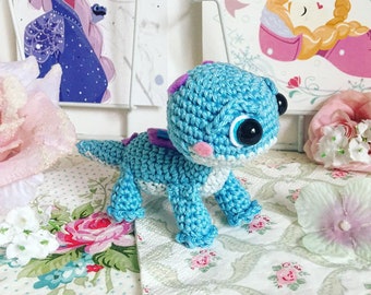 Bruni la salamandre congelée amigurumi poupée peluche au crochet disney MADE TO ORDER