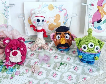 Alien Lotso Forky or Mr Potato head from Toy story crochet disney pixar amigurumi doll plush ufufy MADE TO ORDER